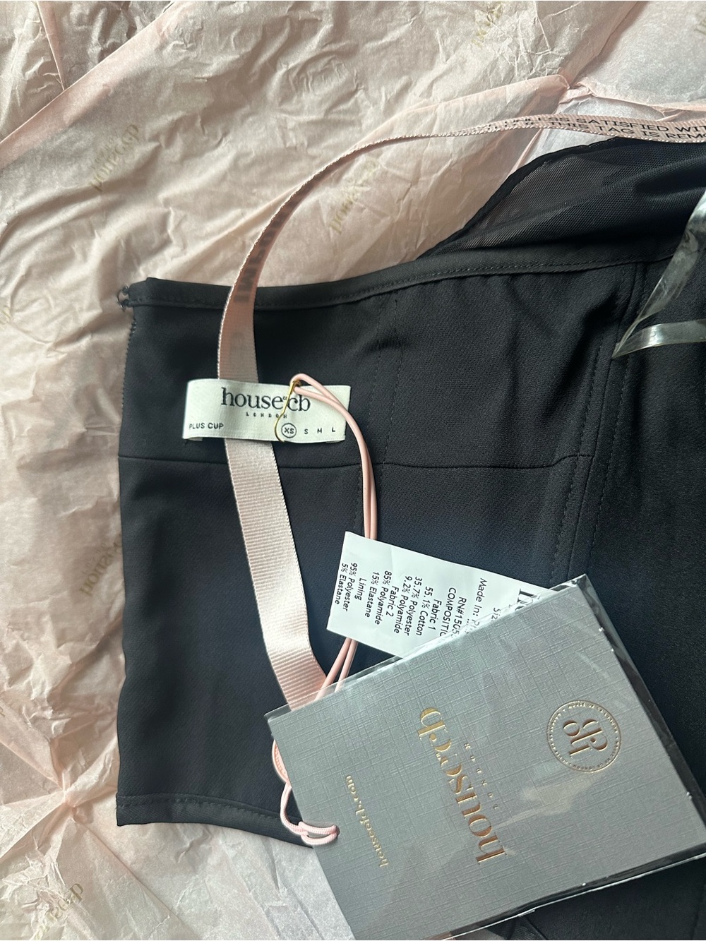 NWT House of CB “Mina” Black Corset Top size XS with Plus Cup - Picture 10 of 11